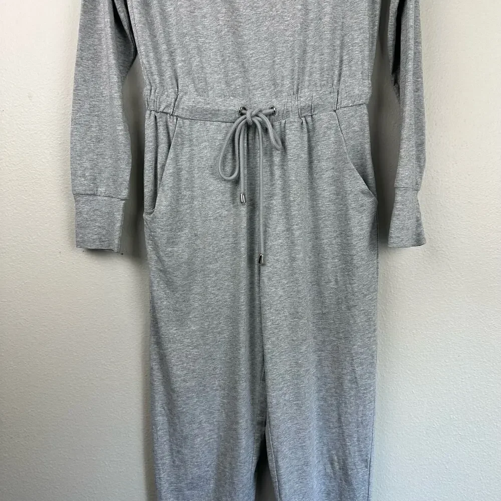Lovers and Friends Long Sleeve Knit Jumpsuit Gray Small